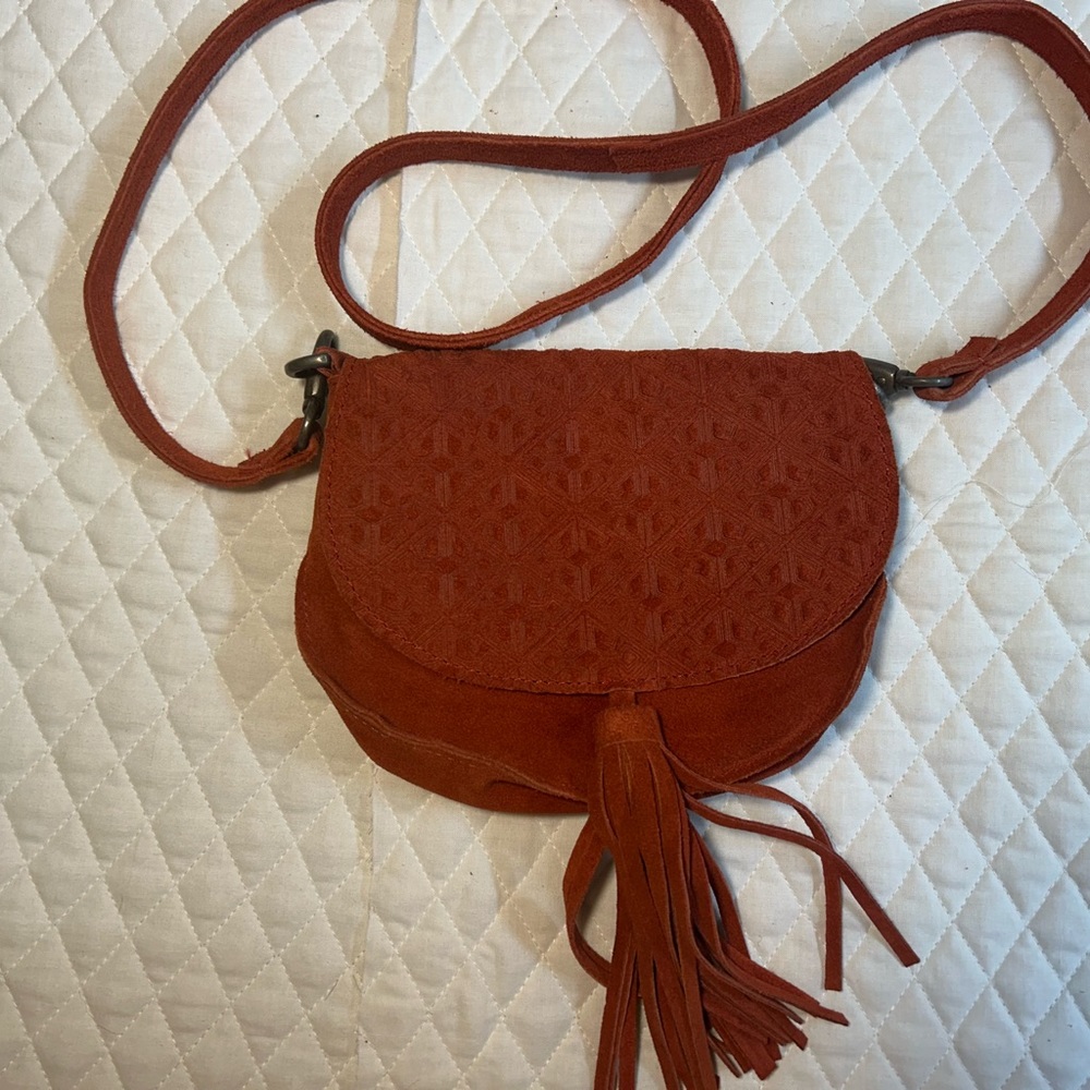 Ecote Red women’s Suede Purse Shoulder Bag Small, red casual